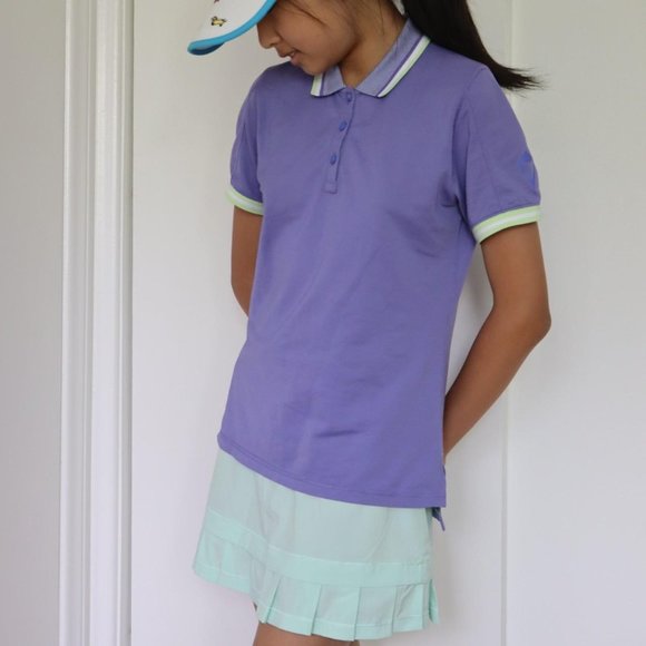 Ivivva by Lululemon purple We Run The Green pique polo - Picture 2 of 4